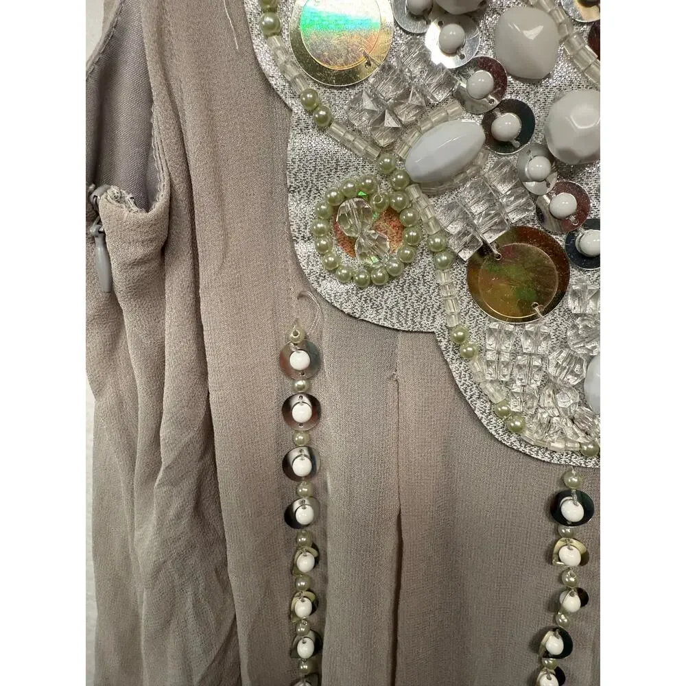 Sue Wong Nocturne Vintage Silk Beaded Cocktail Dress, Size 6 - Picture 4 of 8